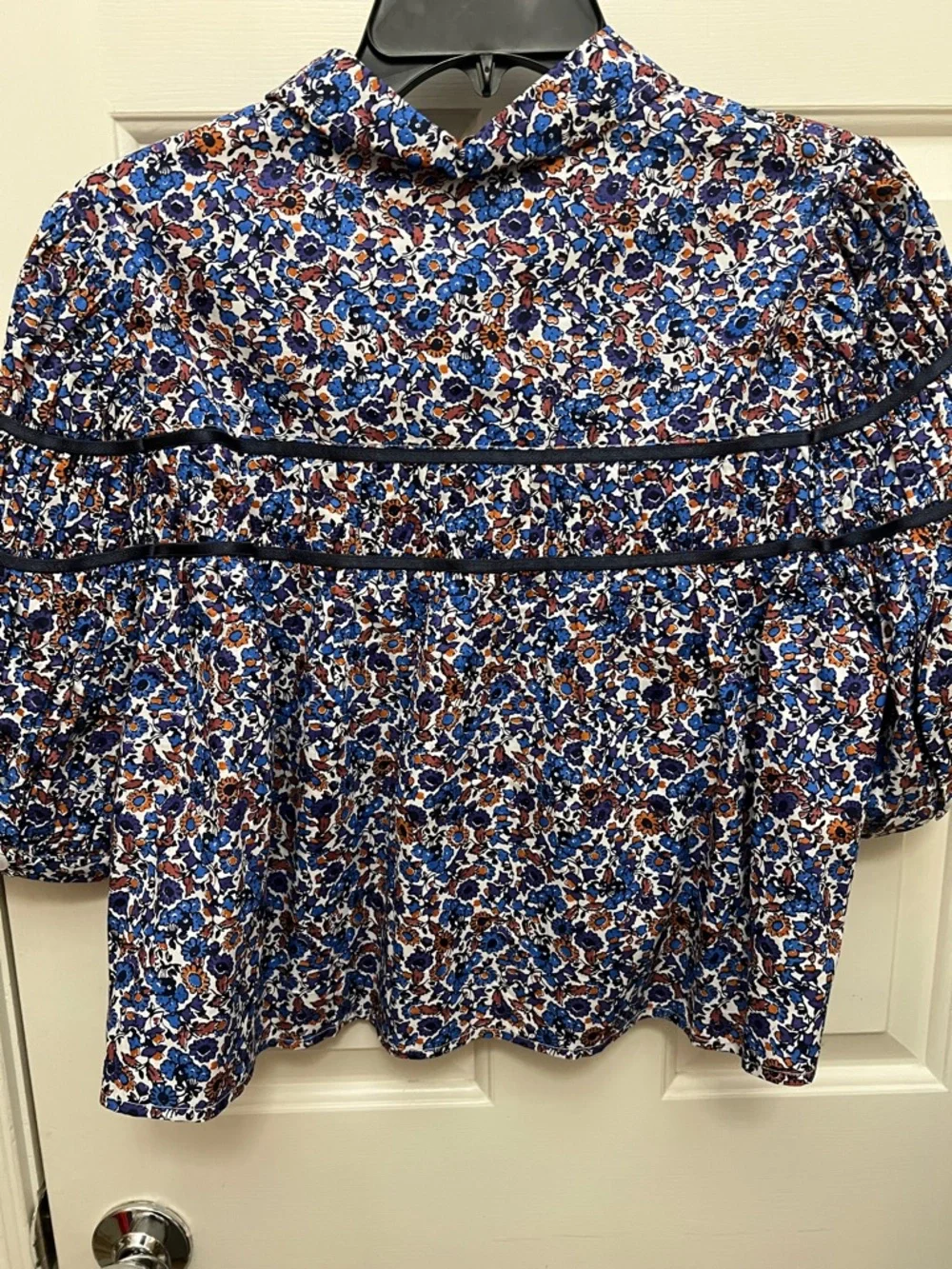 Leandra Shirred Yoke Blouse by Maeve - blue - Picture 10 of 11
